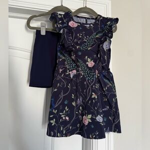 Greyson size 4 girl’s Phoenix Garden of Venus Pull-On Dress with Short, raw hem